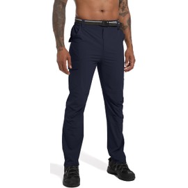 Men's Hiking Cargo Work Pants Lightweight Waterproof Quick Dry Camping Fishing Travel Outdoor Pants Navy M