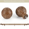 Mayrhyme Wood Double Curtain Rods Set for Windows 72 to
