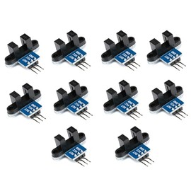 EC Buying 10PCS IR Infrared Sensor Module Slotted Optical Optocoupler Speed Measuring Sensor Module Photo Interrupter Sensor Motor Speed Detection Robot for Arduino