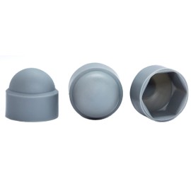Grey M8 (13mm Wrench) Plastic Nut and Bolt Protective Dome Cover Caps (Pack of 20) A07C/2