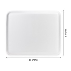 Hygloss White Foam Meat Trays 9x11-Inch Bulk White Tray for Crafts, Food, Painting, 125-Pack