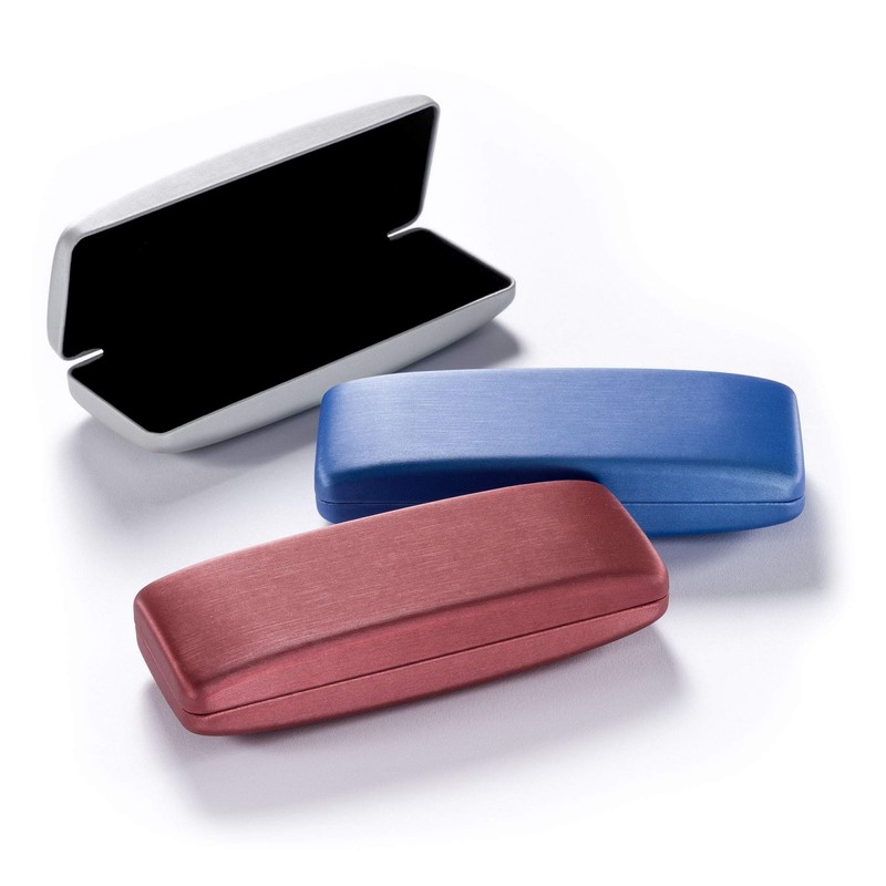 FEFI Hardcase Glasses Case in Silk Look Size M, Green