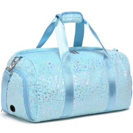 Sleepover Bags for Girls, Soft Plush Dance Duffle Bag with Wet & Shoe Compartments for Girls, Water Resistant Ballet Sport Travel Gym Bag Overnight Sleepover Bags for Girls Boys