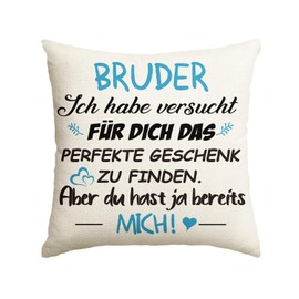 Artoid Mode Gift for Brother Cushion Cover, 45 x 45 cm, Best Brother Birthday Gifts, Cushion Cover, Decorative Cushion Cover