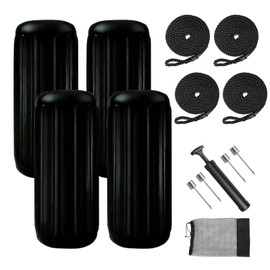 GYHPD Boat Fenders 4 Pack 10 x 28 Inch, Inflatable Marine Boat Bumpers