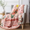 Gleevara Granny Gifts for Mothers Day, Soft Tulip Flannel Blanket,