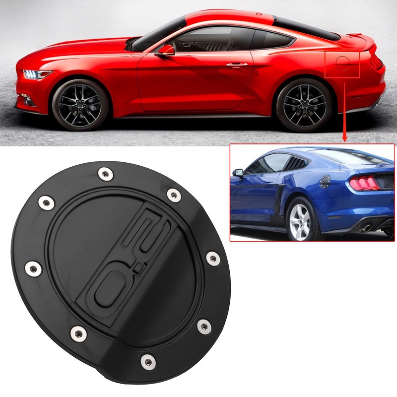 Fuel Door Cover Gas Tank Cap Lid Black Fit for