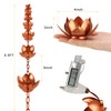 OAK LEAF Rain Chain Set, 8.5ft Copper Plated Rain Chain