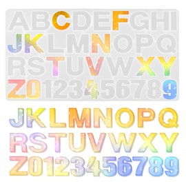 Silicone Letter Number Molds, Alphabet Molds for Epoxy Resin, Uppercase Alphabet Resin Mold for Making Keychains Jewelry DIY Craft Casting