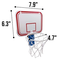 Jaegvida - Mini aro de baloncesto para basura, clip para recámara, oficina, interior y exterior (azul)
