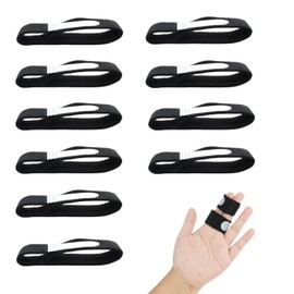 KUEEA 10 PCS Verstellbare Fingerschiene, Atmungsaktive Fingerbandage für Mittelfinger, Ringfinger und Kleiner Finger, Trigger - Finger - Schiene