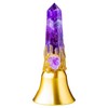Super Loud Solid Brass Handbells Altar Bells Natural Amethyst Tower