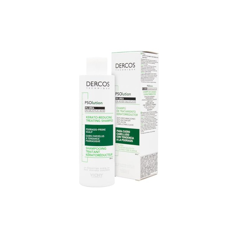 Dercos Psolution Shampoo de Tratamiento Kera Reconstructor para Piel Cabelluda