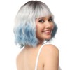 Rose bud Wavy Bob Wig with Bangs Synthetic Natural Wig