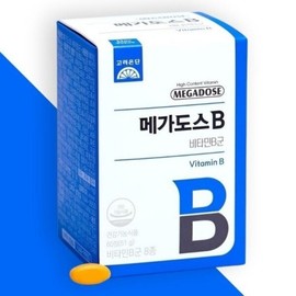 Korea Eundan 고려은단 메가도스B 비타민B군 컴플렉스 60정 x 1개 Korea Eundan Mega Dose B Vitamin B Complex 60 Tablets x 1 Pack