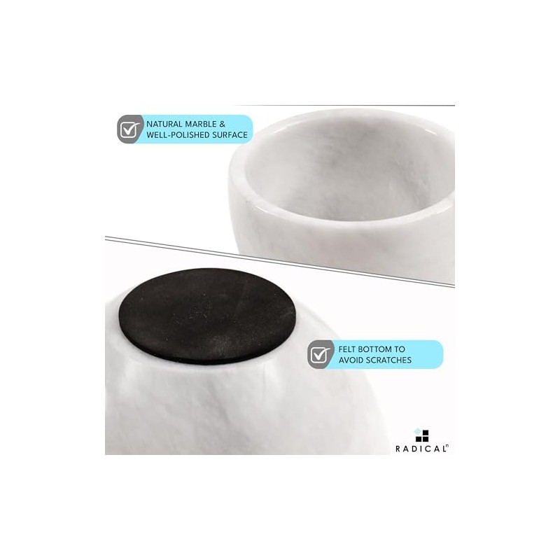 RADICALn - Cuenco de crema de afeitar de mármol blanco