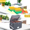ENGPOW File Box with Lock, Fireproof Document Box with Zipper