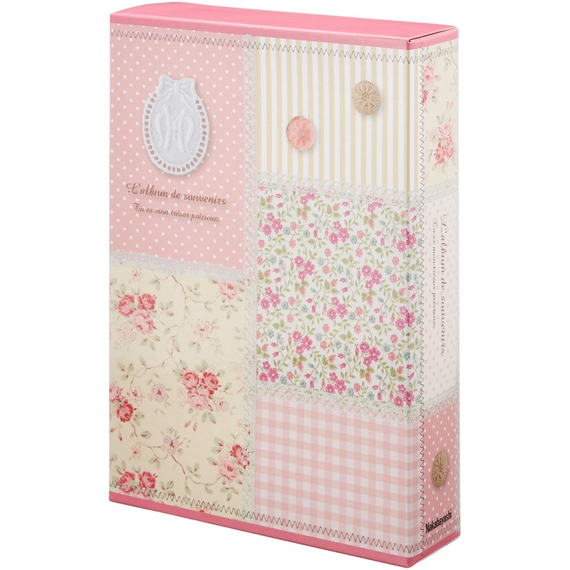 nakabayasi Books Set of 5 Pocket Album Patchwork , safety pink