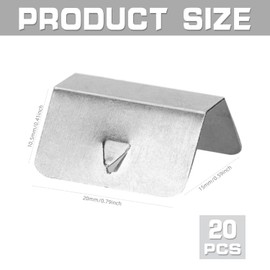20 Pcs Wind Deflector Clips - Stainless Steel Windshield Clips for Secure Window Visor, Car Sun Shade & Wind Deflectors, Rust-Resistant & Heavy-Duty Fasteners for Car Accessories
