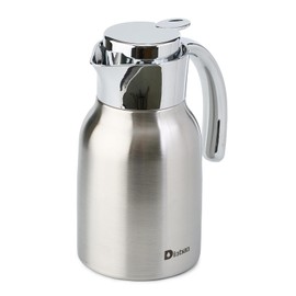 Diobao 1.0L Coffee Server, Thermal Tabletop Pot, Thermos Pot, Double Wall Construction, Vacuum Insulated, Insulated Pot, Tabletop Pot, Tabletop Pot, Table Pot, Stainless Steel, Insulated, Cold