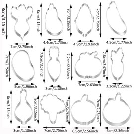 12pcs Vegetable Cookie Cutters set, Stainless Steel Fondant Cutters Set Pastry Biscuit Baking Clay DIY tools,By MrCookie
