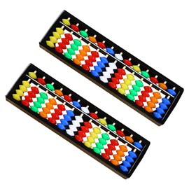 Toddmomy 2 Pieces Abacus Toy Children Educational Toy Children Math Toy Colourful Chinese Calculator Abacus Counting Toy Arithmetic Abacus Birthday Gift