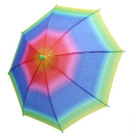 Alomejor 3 Colores Sombrero de Paraguas al Aire Libre Sombrilla Plegable para el Sol Sombrero de Cabeza para Hombres y Mujeres Multicolor Golf Pesca Camping Sombreros