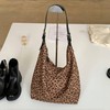 buyborgood Women's Suede Shoulder Bag Leopard Print Purse Slouchy Animal