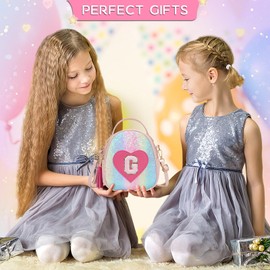 KKXIU Purse Gifts for Girls Cute Little Girl Crossbody Bag Heart Kids Small Backpack with Tassel (Shine-G)