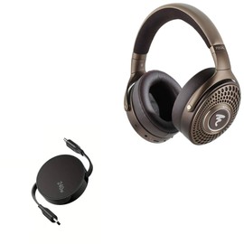 BoxWave Cable Compatible with Focal Bathys MG - PD miniSync (240W), Retractable PD 240W Portable USB Type-C Cable - Jet Black