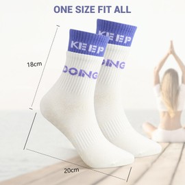 ytorgr 3 Pairs Women's yoga sock Non Slip Yoga Socks Anti-skid Long Socks for Pilates