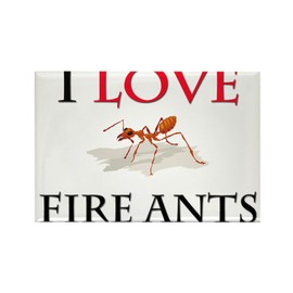 CafePress I Love Fire Ants Rectangle Magnet (10 Pack) Rectangle Magnet, 2"x3" Refrigerator Magnet (10 Pack)