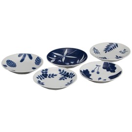 Saikai Pottery Hasami Ware Small Plate Carvery 19537 Blue 4.1 inches (10.5 cm)