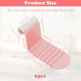 HINGTAI 6 Piece Bed Sheet Clips Corner Holder for Bed Sheet Tie Down Straps Bed Accessories Holds Sheets Firmly in Place Fits Mattresses of All Sizes Heavy Duty Bed Clips for Side Sleepers