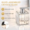 TimberAura Crystal Bathroom Light Fixtures, 3-Light Brushed Nickel, Vanity Lights