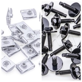Rexka 15 Sets M6-1.0 Metric Extruded U-Type Nuts Body Bolts Chrysler 6105242AA for Dodge Jeep Ram GM Ford - Fender Liner Bumper Radiator Support Splash Shield Battery Tray Body- Multipurpose