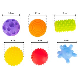 FANCY Baby Sensory Balls - Baby Toy from 0 3 6 8 Months, Grab Ball for Babies, Multi Textured Motor Skills Toy, Massage Balls, Pekip Toy, Baby Ball (Taktiliki_6 cm)