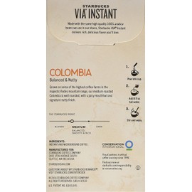 Starbucks Via Ready Brew Coffee, Colombia, 8 ct
