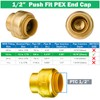 WHK 12 PACK 1/2" PEX Plug End CAP,Copper Cap 1/2"