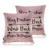 Swono Quote Set of 2 Square 18x18 Inch Throw Pillow