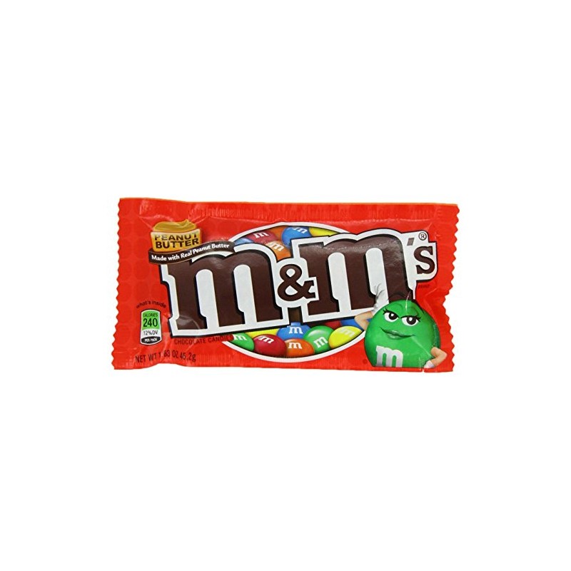 M&M's Peanut Butter Candy, 1.63-Ounce Bags (Pack of 48)