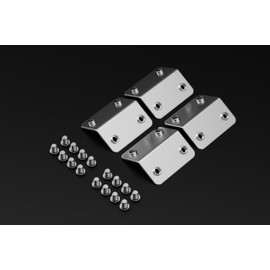 GuineaLoft™ O4 Bracket Set - 4-Hole Obtuse Angle (120 Degree) Bracket Set w/ 4 Brackets and 16 Screws - Guinea Loft Exclusive