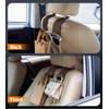 AMINOR 2 Pack Car Seats Hooks for Headrest, 2-in-1 Premium