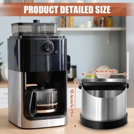700ml Abklopfbehälter für Siebträger, Edelstahl Knock Box, Kaffeesatz Abschlagbehälter, Abschlagbehälter für Siebträger, Abklopfbehälter Zum Espressomaschine Kaffeesatz Sammeln und Recyceln
