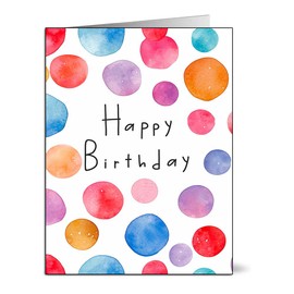 20 Assorted Birthday Cards Multipack - 12 x 17cm (About 5x7 inches) Eco Friendly with Kraft Envelopes (Birthday Watercolours)