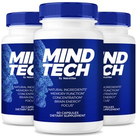 (3 Pack) Mind Tech Capsules – Premium Memory and Focus Support Formula with a Clean, Natural Blend to Help Maintain Sharpness, Clarity & Concentration | MindTech Easy-to-Swallow Pills (180 Capsules)