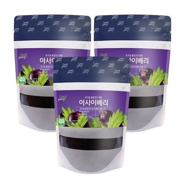 Seongpung Organic 12x Acai Berry 100g / 성풍 유기농 12배 아사이베리 100g X 3개, 단일상품