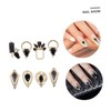 Outanaya Zircon Nail Art Charms 8-Piece Set Flat Back Decorations