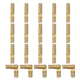 PATIKIL Hidden Brass Barrel Hinges 0.8"x0.16", 20 Pcs Invisible Hinges Folding Support Concealed Cylinder Hinge for DIY Jewelry Cabinet Door Wooden Box, Gold