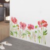 Fujitoya Wall Sticker Pink Flowers Purple Grass Kwai Wall Decor
